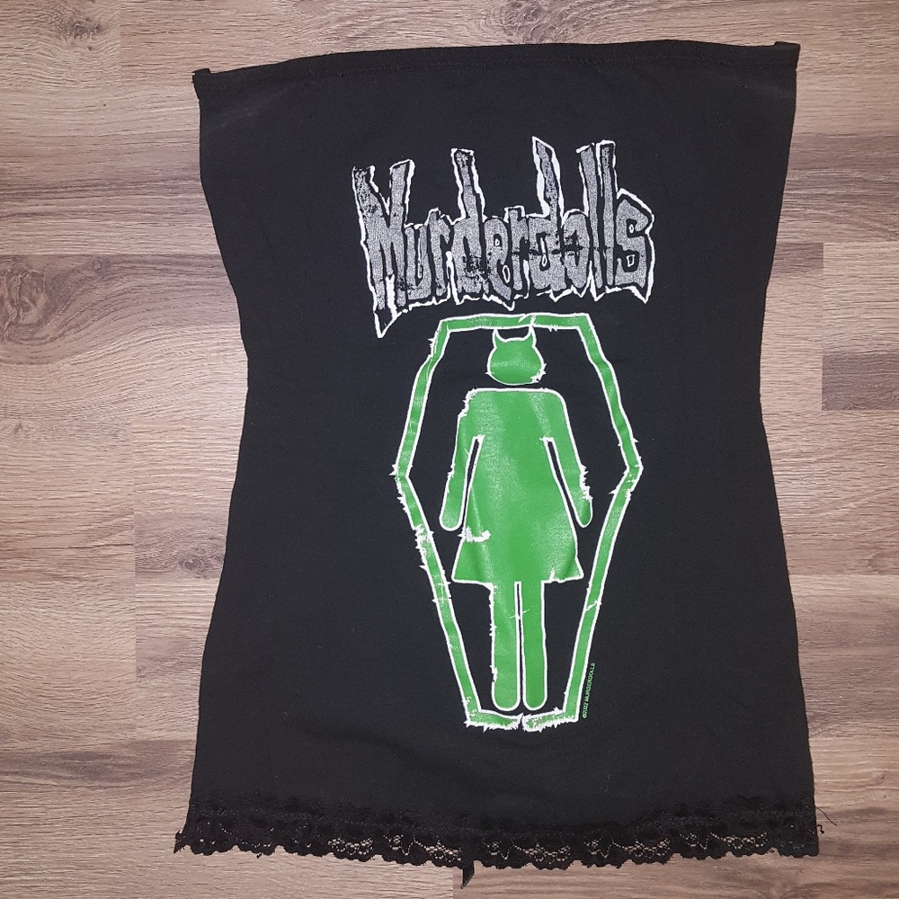 Murderdolls DIY corset tube top w Lacing S/M